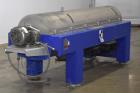 Used Alfa Laval P1-305 Solid Bowl Decanter Centrifuge. 304 Stainless Steel contract areas. Maximum solids density 1.3 kg/dm3. Maximum bowl speed 4200 rpm. Feed temperature 32 to 212 degrees F. Approx...