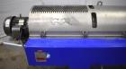 Used Alfa Laval P1-305 Solid Bowl Decanter Centrifuge. 304 Stainless Steel contract areas. Maximum solids density 1.3 kg/dm3. Maximum bowl speed 4200 rpm. Feed temperature 32 to 212 degrees F. Approx...