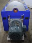 Used Alfa Laval P1-305 Solid Bowl Decanter Centrifuge. 304 Stainless Steel contract areas. Maximum solids density 1.3 kg/dm3. Maximum bowl speed 4200 rpm. Feed temperature 32 to 212 degrees F. Approx...