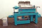 Used Alfa Laval UVNX-314B-11G Solid Bowl Decanter Centrifuge. 316 Stainless steel (product contact areas). approximate 70mm double lead conveyor, maximum bowl speed 3250 rpm, base, single row of line...