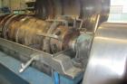 Used Alfa Laval UVNX-314B-31G Solid Bowl Decanter Centrifuge. 3 way, 316 stainless steel (product contact areas). Maximum bowl speed 3250 rpm, single lead conveyor, single row of line cake discharge ...