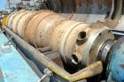 Used Alfa Laval UVNX-418-B11 Solid Bowl Decanter Centrifuge (3 phase unit). 316 Stainless steel (product contact areas), maximum bowl speed 4000 rpm, single row of lined cake discharge ports, 110 mm ...