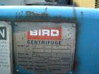 Used Bird Solid Bowl Centrifuge, model 2500. 75 hp motor, frame, etc.