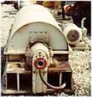 Used Bird HB-3700 Solid Bowl Decanter Centrifuge, Carbon Steel. Maximum bowl speed 1400 rpm, 8 degree contour bowl, 9