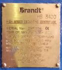 Used- Brandt Mud Oil Decanter Centrifuge