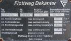 Used Flottweg Z-23-3/441 Tricanter Solid Bowl Centrifuge. 329 Stainless steel construction (product contact areas), maximum bowl speed 6000 rpm, 4630 x G force, discharge casing chutes, fiberglass bo...