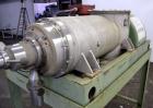 Used Flottweg Z32-3/401G Solid Bowl Decanter Centrifuge, 316 stainless steel (product contact areas). Pressure-tight design, max bowl speed 4500 rpm, bowl diameter 12.6