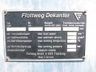 Used Flottweg Solid Bowl Decanter Centrifuge, Model Z32-4/451