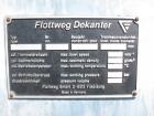 Used- Flottweg Solid Bowl Decanter Centrifuge, Model Z32-4/451