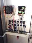 Used Flottweg Z4E-4/444 Tricanter Solid Bowl Decanter Centrifuge. Maximum bowl speed 3800 rpm, three phase separation (liquid/liquid/solids separation), steep angle bowl design, conveyor, base, casin...