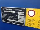 Used Flottweg Z4E-4/444 Tricanter Solid Bowl Decanter Centrifuge. Maximum bowl speed 3800 rpm, three phase separation (liquid/liquid/solids separation), steep angle bowl design, conveyor, base, casin...