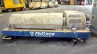 Used Flottweg Z53-4/454 Solid Bowl Horizontal Decanter Centrifuge. 2205 Stainless steel construction (product contact areas), max bowl speed 3250 rpm, single lead conveyor, gearbox, feed pipe, lubric...