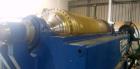 Used Flottweg Z6E-4/444 Tricanter Solid Bowl Decanter Centrifuge. Max bowl speed 3200 rpm, three phase separation (liquid/liquid/solids separation), conveyor, base, casing, feed pipe, grease lubricat...