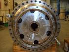 Used Flottweg Z6E-4/444 Tricanter Solid Bowl Decanter Centrifuge. Max bowl speed 3200 rpm, three phase separation (liquid/liquid/solids separation), conveyor, base, casing, feed pipe, grease lubricat...