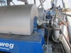 Used Flottweg Z73-4/454 DDGS Simp 4.12. Solid Bowl Horizontal Decanter Centrifuge. 316 Stainless steel construction (product contact areas), rated for 65-gpm of liquid and 37,829 lb/hr solids flow at...