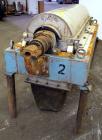 Used Alfa Laval NX-418 (2 or 3 phase) Solid Bowl Decanter Centrifuge. 316 Stainless steel construction (product contact areas), maximum bowl speed 3250 rpm, single row of lined cake discharge ports, ...
