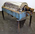 Used Alfa Laval NX-418 (2 or 3 phase) Solid Bowl Decanter Centrifuge. 316 Stainless steel construction (product contact areas), maximum bowl speed 3250 rpm, single row of lined cake discharge ports, ...
