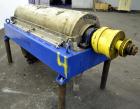 Used Alfa Laval NX-418 (2 or 3 phase) Solid Bowl Decanter Centrifuge. 316 Stainless steel construction (product contact areas), maximum bowl speed 3250 rpm, single row of lined cake discharge ports, ...