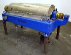 Used Alfa Laval NX-418 (2 or 3 phase) Solid Bowl Decanter Centrifuge. 316 Stainless steel construction (product contact areas), maximum bowl speed 3250 rpm, single row of lined cake discharge ports, ...