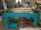 Used Pallucchini 350 Solid Bowl Decanter Centrifuge. 316 Stainless steel construction on product contact parts. Max bowl speed 3500 rpm, 2 phase separation (liquid/solids), single lead conveyor, sing...