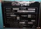 Used Sharples DS-406 Super-D-Canter Centrifuge. 317 Stainless steel construction (product contact areas), maximum bowl speed 3250 rpm, 7-1/2 single lead conveyor with sintered tungsten carbide wear p...