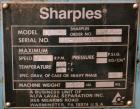 Used Sharples DS-406 Super-D-Canter Centrifuge. 317 Stainless steel construction (product contact areas), maximum bowl speed 3250 rpm, 7-1/2 single lead conveyor with sintered tungsten carbide wear p...