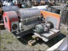 USED: Sharples P-3000 Super-D-Canter centrifuge. Max bowl speed4000 rpm, 316 stainless steel construction on product contact areas,360 degree solid discharge port with replaceable wear liners, cakefl...