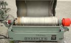 Used Sharples P-3400 Super-D-Canter Centrifuge, 316 Stainless Steel Construction (Product Contact Areas). Maximum bowl speed 4000 RPM, hogged-out cake discharge ports with replaceable wear liners and...