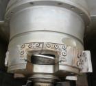Used Sharples P-3400 Super-D-Canter Centrifuge, 316 Stainless Steel Construction (Product Contact Areas). Maximum bowl speed 4000 RPM, hogged-out cake discharge ports with replaceable wear liners and...