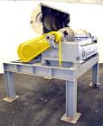 Used Sharples P-3400 Super-D-Canter Centrifuge. 316 Stainless steel construction (product contact areas), maximum bowl speed 3250 rpm, hogged out cake discharge ports with wear liners, 4.25