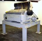 Used Sharples P-3400 Super-D-Canter Centrifuge. 316 Stainless steel construction (product contact areas), maximum bowl speed 3250 rpm, hogged out cake discharge ports with wear liners, 4.25