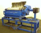 Used Sharples P-3400 Super-D-Canter Centrifuge. 316 Stainless steel construction (product contact areas), maximum bowl speed 4000 rpm, 360 degree cake discharge ports with wear liners, 4.25