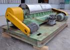 Used Sharples P-4800 Super-D-Canter Centrifuge. 316 Stainless steel construction (product contact areas), maximum bowl speed 3350 rpm, discharge ports with wear liners, 7