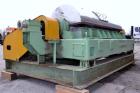 Used Sharples P-4800 Super-D-Canter Centrifuge. 316 Stainless steel construction (product contact areas), maximum bowl speed 3350 rpm, discharge ports with wear liners, 7