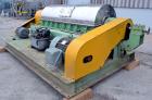 Used Sharples P-4800 Super-D-Canter Centrifuge. 316 Stainless steel construction (product contact areas), maximum bowl speed 3350 rpm, discharge ports with wear liners, 7