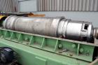 Used Sharples P-4800 Super-D-Canter Centrifuge. 316 Stainless steel construction (product contact areas), maximum bowl speed 3350 rpm, discharge ports with wear liners, 7