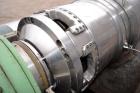 Used Sharples P-4800 Super-D-Canter Centrifuge. 316 Stainless steel construction (product contact areas), maximum bowl speed 3350 rpm, discharge ports with wear liners, 7