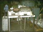 USED: Sharples P-660 Super-D-Canter centrifuge, 316 stainless steel construction on product contact areas. Max bowl speed 6000 rpm, single lead conveyor, hogged out cake discharge ports, 1,2,3,4 slot...