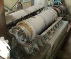 Used Sharples PM-50000 Super-D-Canter Centrifuge, 316 Stainless Steel Construction (Product Contact Areas). Max bowl speed 3000 RPM, single lead conveyor with hardfacing wear protection, hogged-out c...