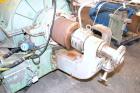 Used Sharples P-5000 Super-D-Canter Centrifuge. 2205 Stainless steel construction (product contact areas), maximum bowl speed 3000 rpm, 360 degree solids discharge ports with sintered tungsten carbid...