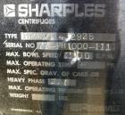 Used Sharples PC-81000 Super-D-Canter Centrifuge, 304 Stainless Steel Construction on Product Contact Areas. Max bowl speed 2300 RPM, 8