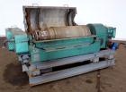 Used Sharples PM-35000 Super-D-Canter Centrifuge. 316 Stainless steel construction on product contact areas. Maximum bowl speed 3150 rpm, 360 degree solids discharge ports with sintered tungsten wear...