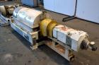 Used Sharples PM-35000 Super-D-Canter Centrifuge. 316 Stainless steel construction (Product contact areas),3250 RPM, 5.5” single lead conveyor with sintered tungsten carbide wear protection, 360 degr...
