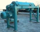 Used Sharples PM-38000 Super-D-Canter Centrifuge, 316 Stainless Steel Construction On Product Contact Areas. Maximum bowl speed 4000 RPM, 110 MM single lead conveyor with STC tiles, single row lined ...
