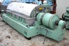 USED: Tomoe/Sharples PM-75000 Super-D-Canter centrifuge, 316 stainless steel construction on product contact areas. Max bowl speed 2700 rpm, 10