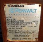 Used Sharples PM-35000 Super-D-Canter Centrifuge, 316 stainless steel construction  (product contact areas ),  maximum bowl speed 3150 rpm, 5 1/2