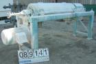 USED: Sharples PM38000 Super-D-Canter centrifuge, 316 stainless steel construction on product contact areas. Max bowl speed 4000 rpm, single lead conveyor, single row lined cake discharge, liquid pla...