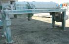USED: Sharples PM38000 Super-D-Canter centrifuge, 316 stainless steel construction on product contact areas. Max bowl speed 4000 rpm, single lead conveyor, single row lined cake discharge, liquid pla...
