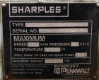 USED: Sharples XM-505 Super-D-Canter Centrifuge. 317/316 stainless steel construction on product contact areas. Max bowl speed 2800 rpm, 8