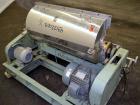 Used Tomoe TSM-010 Super-D-Canter Centrifuge. 316 Stainless steel construction (product contact areas), maximum bowl speed 3900 rpm, cake discharge ports, 3